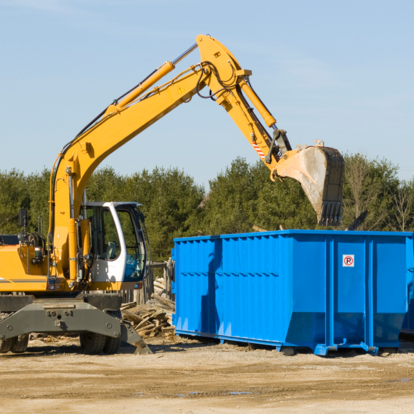 are there any restrictions on where a residential dumpster can be placed in Eagle Springs NC